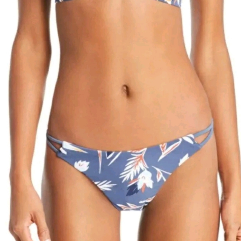 Dolce Vita Womens Blue Floral Bikini Bottom Size M